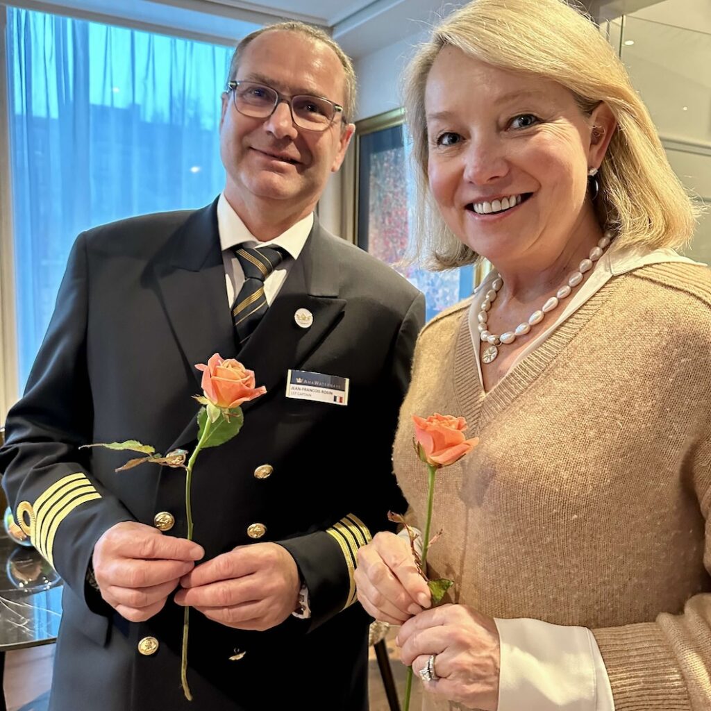 AmaWaterways AmaDolce Capt Robin with Julie