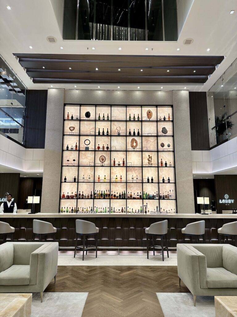 Stingray city lobby bar aboard the Explora I Cruise line