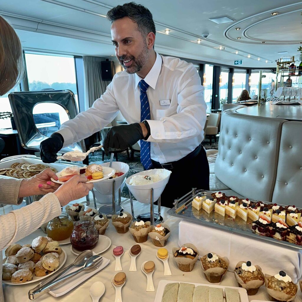 High Tea On Riviera's River Cruise MS Geoffrey Chaucer