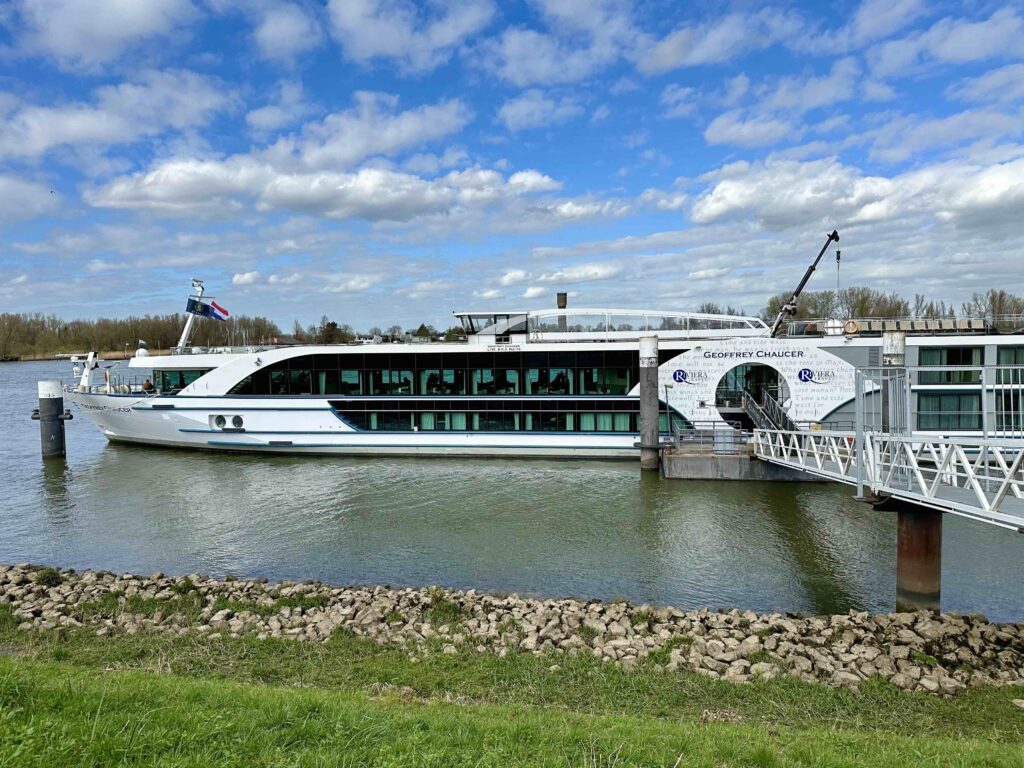 MS Geoffrey Chaucer docked On Riviera's River Cruise MS Geoffrey Chaucer