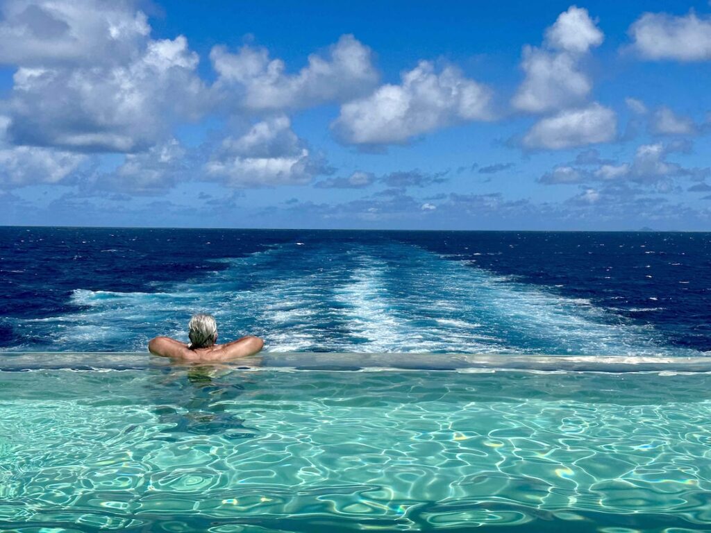 Spa infinity pool aboard the SS Explorer