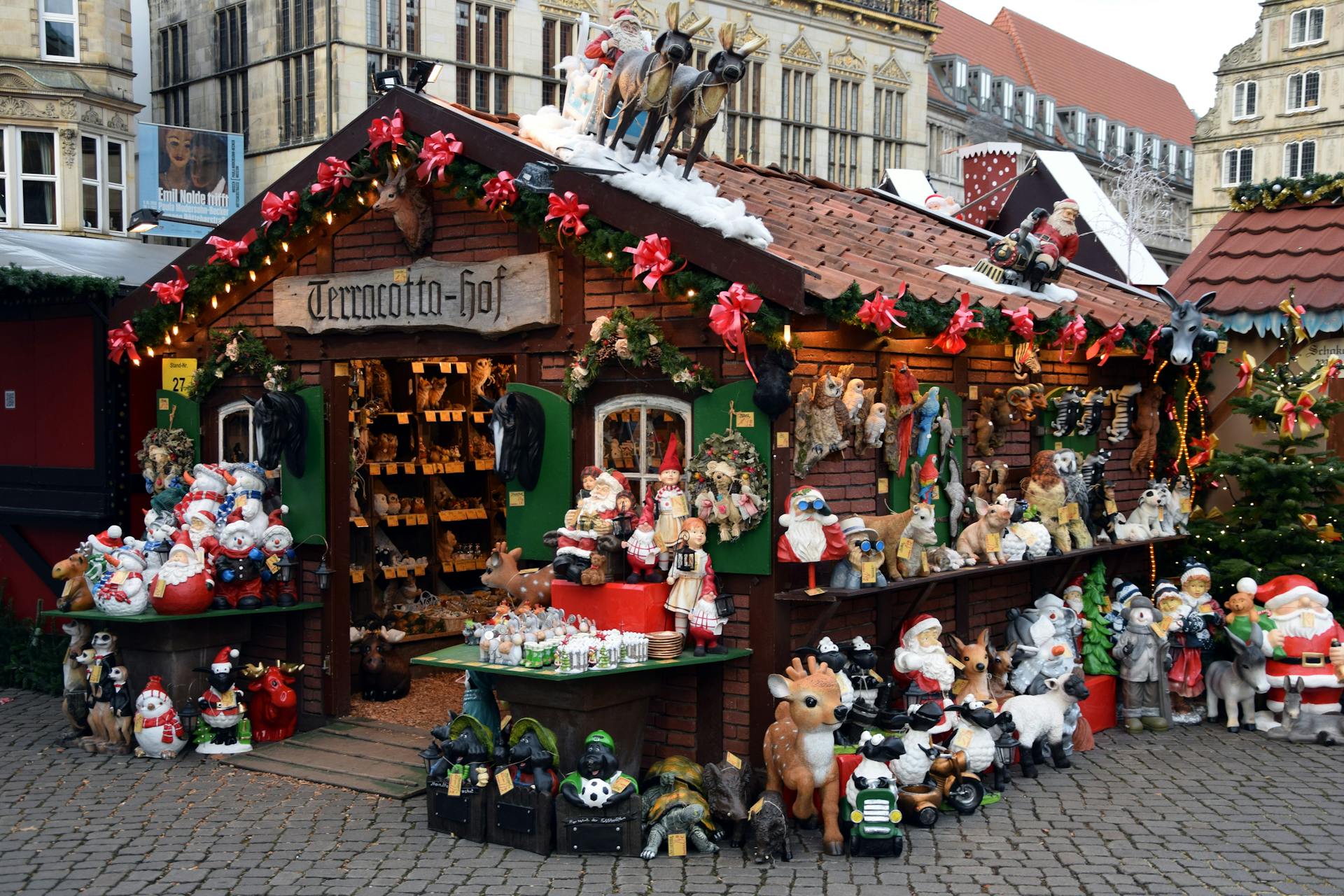 Christmas market stall in germany