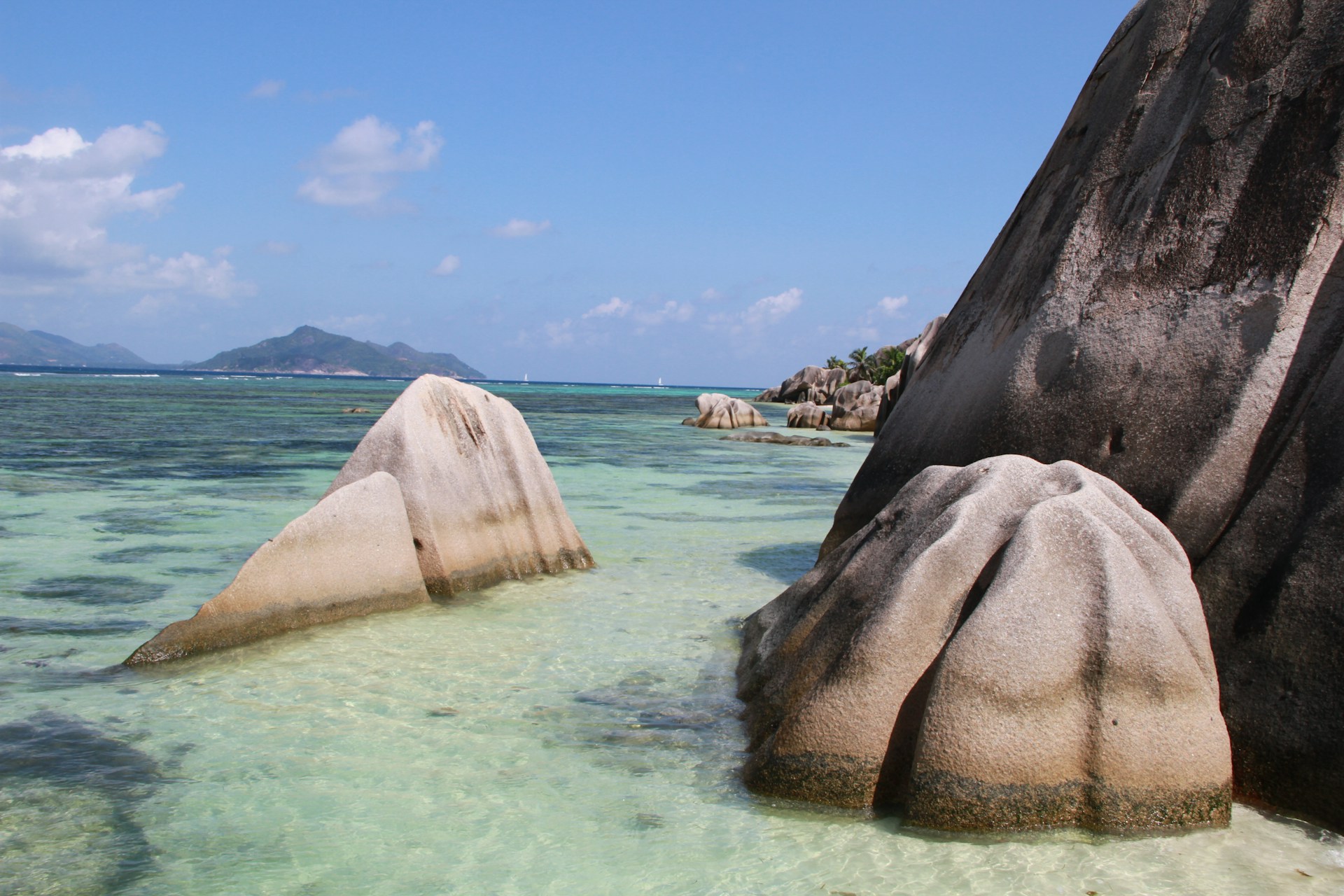 Famous Source d'Argent on La Digue, Seychelles