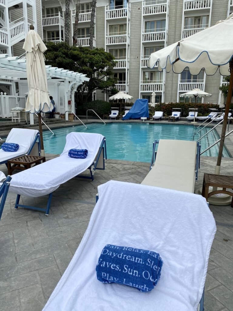 Shutters poolside chairs