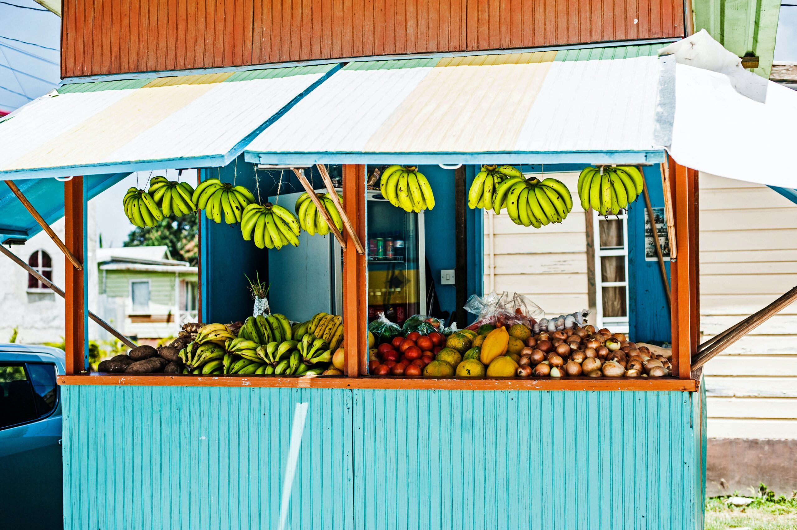 fruit stand in barbados