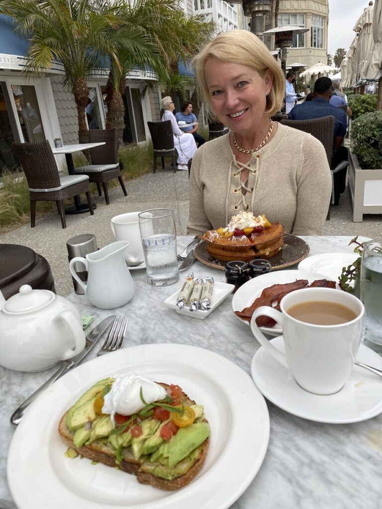 Julie dining at Shutters