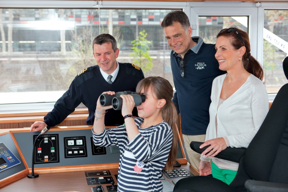 family on Uniworld deck