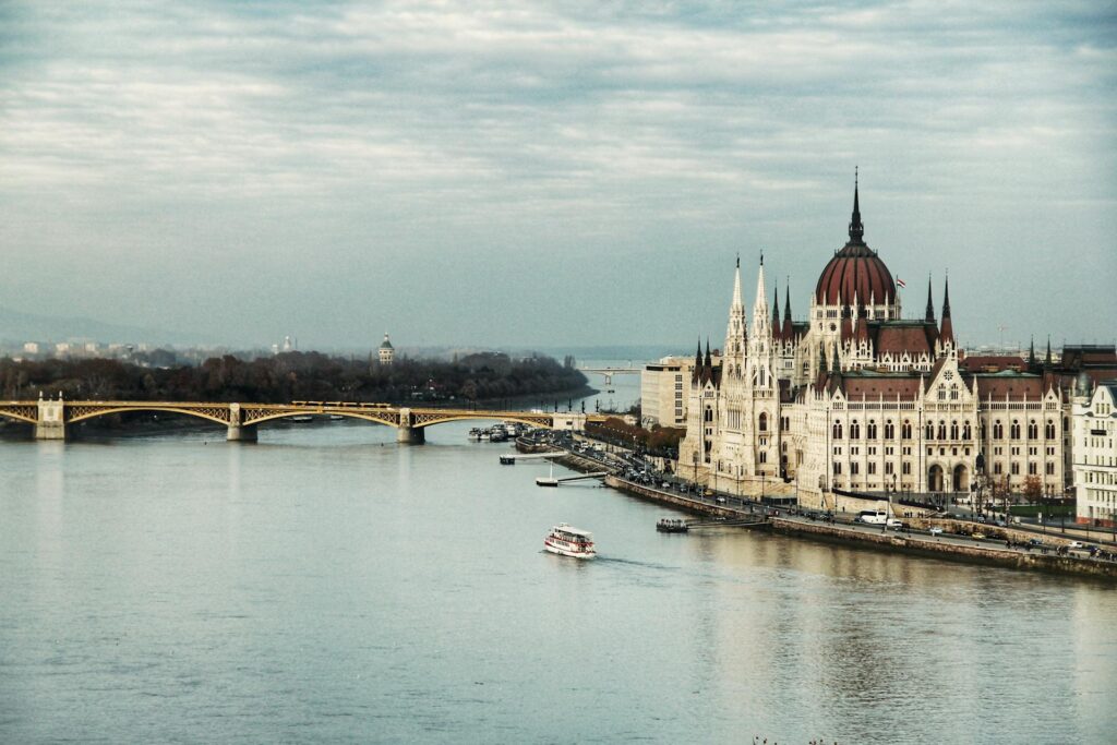 large ornate building near the danube